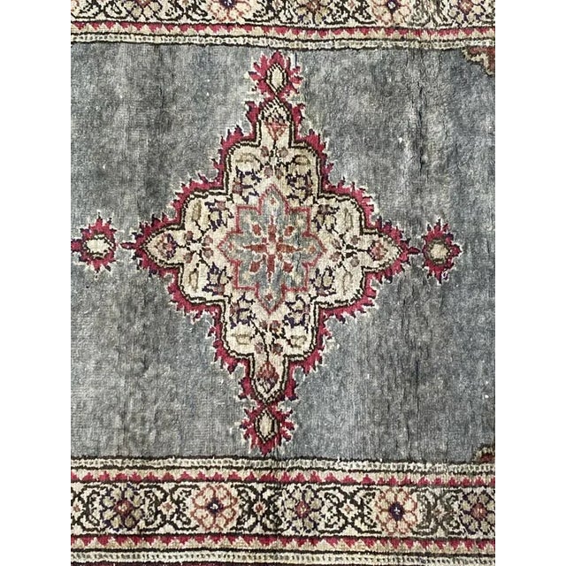 Pretty little mid century Turkish rug with nice Persian design and nice light colors, entirely hand knotted with silk and...