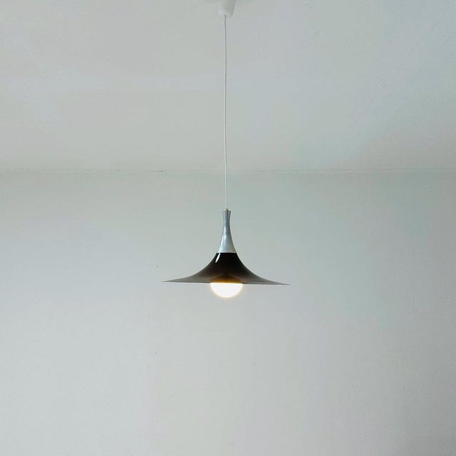 Danish Witch Hat Pendant Lamp by Bent Karlby, 1970s For Sale - Image 10 of 11