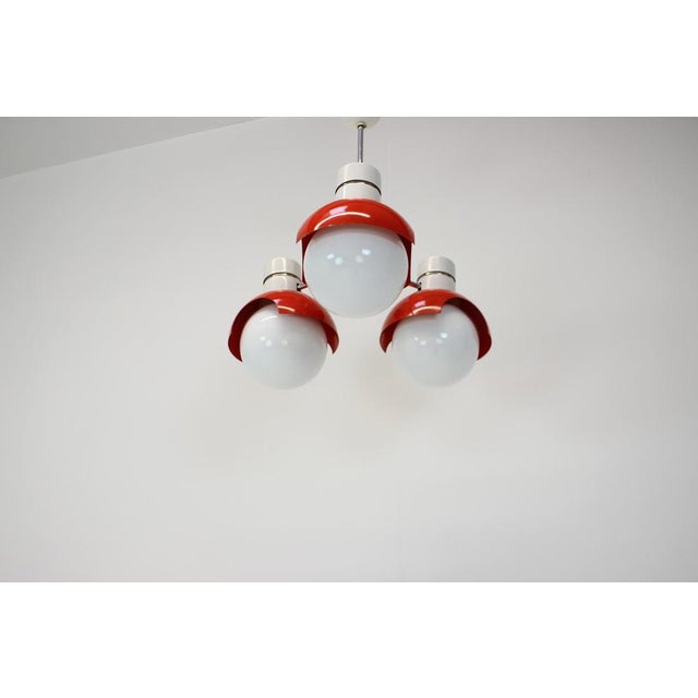 Adjustable shades. 3 x 60w, e27. Manufacturer napako. Old patina. Wear consistent with age and use. This piece is...