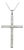Natural Diamond Cross Pendant 17" Chain 14k White Gold 0.41 TCW Certified For Sale