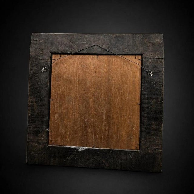 Vintage Hand-Carved Spiral Motif Wood Wall Mirror, 1970s For Sale - Image 3 of 4