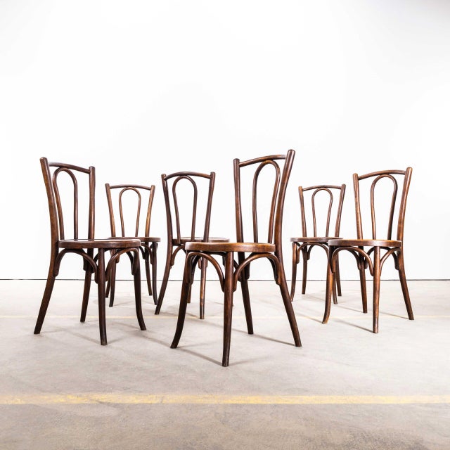 French Hooped Back Dining Chairs from Baumann, 1950s, Set of 6 For Sale - Image 9 of 9