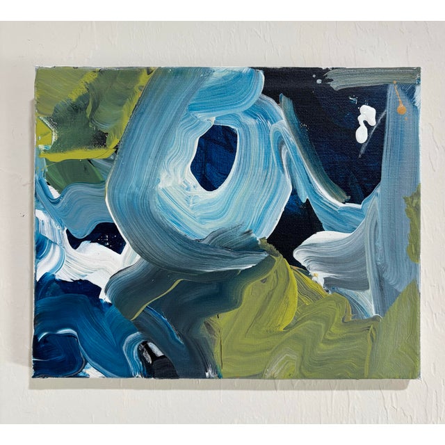 “Tidal Whispers” Original, Acrylic Expressive Abstract Painting by Linda McDonough For Sale - Image 4 of 12