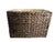 Brown Vintage Water Hyacinth Woven Reed Basket + Brass Handles For Sale - Image 8 of 11