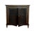 A stunning, mid-century Regency/Directoire style cabinet. Features black finish accented with gilt detailing and inset...