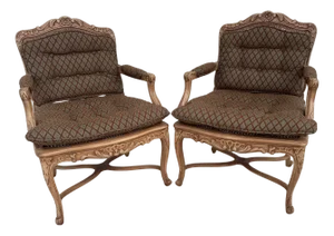 Late 20th Century Pair of Cane Back Chairs