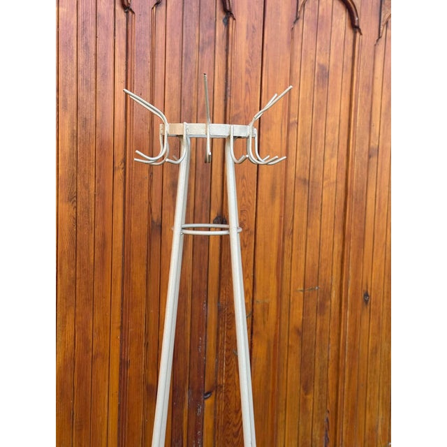 Vintage Industrial Red Coat Rack ca 1950s Original good condition . Size :178x30x30