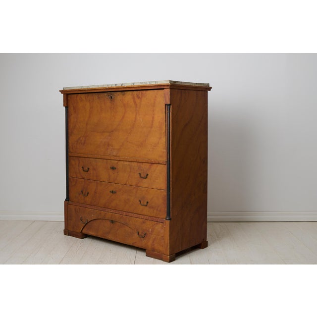 Antique Swedish Empire Country Secretary For Sale - Image 4 of 14