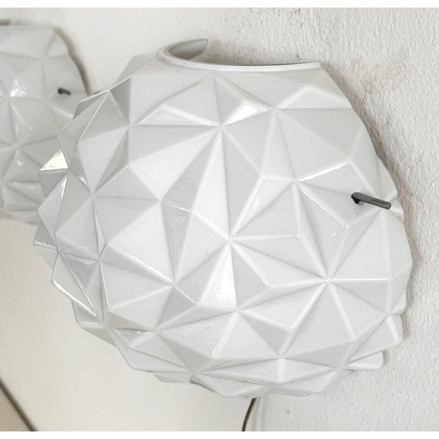 Italian Murano Glass Wall Sconces in Modern Geometric Shape, 1990s, Set of 2 For Sale - Image 9 of 15