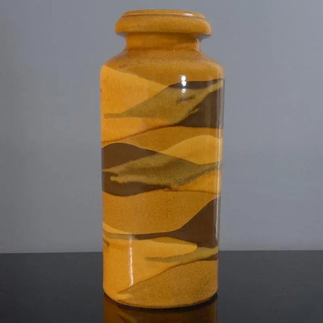 Mid-Century Modern Vintage German Ceramic Vase from Scheurich, 1970s For Sale - Image 3 of 6