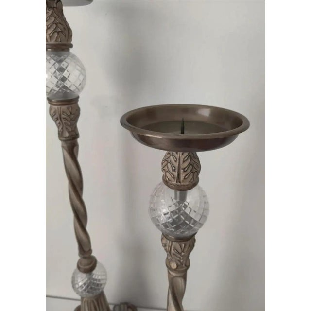 Metal Vintage John-Richard Floor Torchières - A Pair For Sale - Image 7 of 11