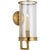 Glendon Small Hurricane Sconce in Antique-Burnished Brass with Clear Glass Designer: Chapman & Myers Height: 14.5"...