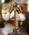 Early 20th Century French Art Deco Chrome and Leather Two-Light Table Lamp For Sale - Image 4 of 11