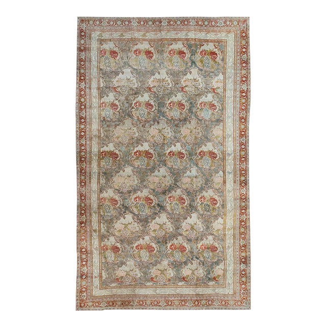 Early 20th Century Stunning Earth Color Bidjar Oversize Rug - 11' x 18'7" For Sale