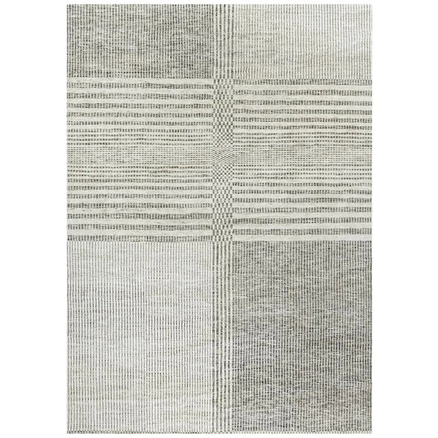 Organic Checker Contemporary Rug 10' X 14' For Sale - Image 9 of 9