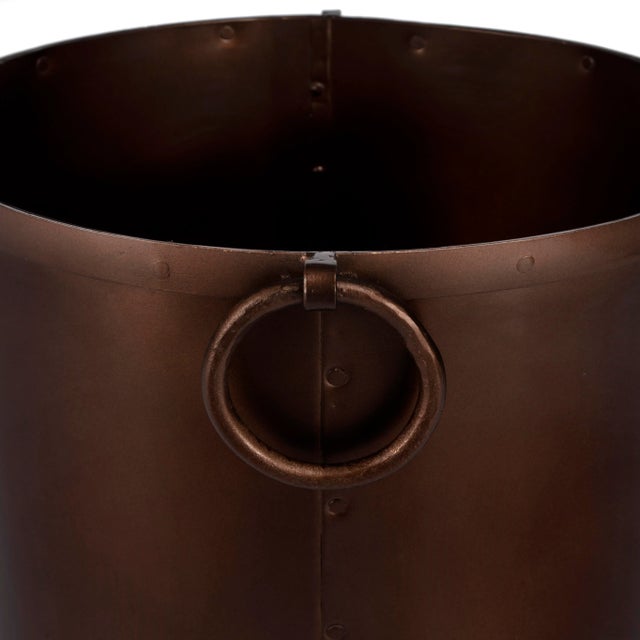 This distinctive planter is certain to be the finishing touch in your space. Featuring a copper finish, it is hand crafted...