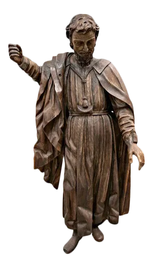 Late 18th Century St. Joseph Carved Wood Statue