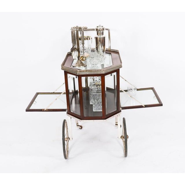 1920s Antique Art Deco French Gilded Bar Cart, 1920s For Sale - Image 5 of 18