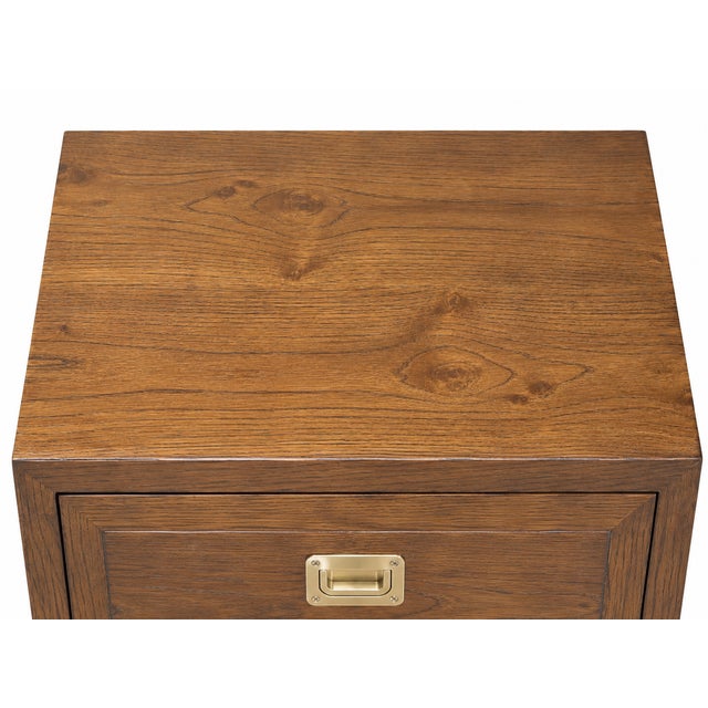 Pair of Vintage Henredon Campaign-Style Nightstands/End Tables For Sale In Tampa - Image 6 of 12
