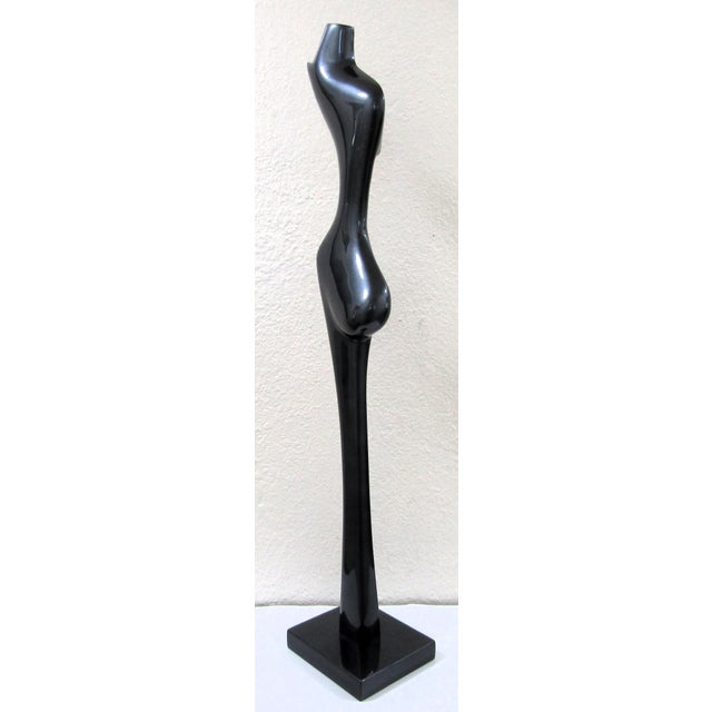 James Myford (1940-2014) Aluminum Sculpture "Single Elongated Form" Dark Blue 1999 Hand Signed and Numbered 3/3. The dark...