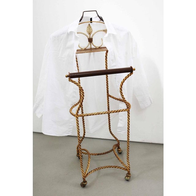 Hollywood Regency Italian Gilt Metal Valet, 1970s For Sale - Image 12 of 14