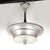 Art Deco 1930s Art Deco Brushed Aluminum & Frosted Glass Chandelier With Fluted Detailing For Sale - Image 3 of 13