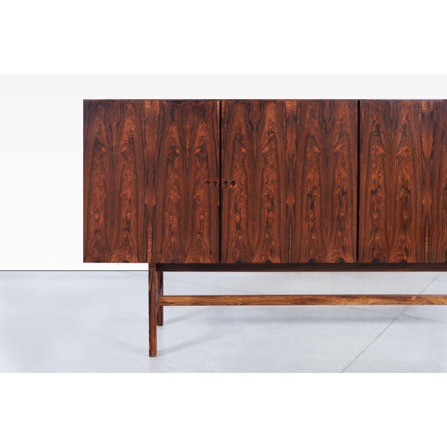 Ib Kofod-Larsen 1970s Danish Modern Rosewood Sideboard Attributed to Ib Kofod Larsen For Sale - Image 4 of 12