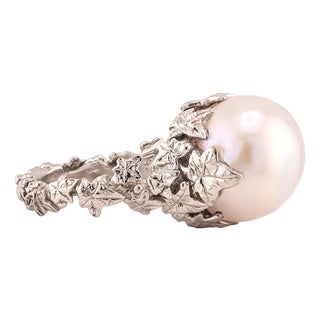 Late 20th Century 18k South Sea Pearl Ring, Size 7 For Sale