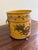 Italian Neoclassical Tole Yellow Cachepot Planter Vase With Lion Heads For Sale - Image 4 of 9