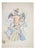 Mino Maccari, The Sailor, 1960s, Charcoal For Sale