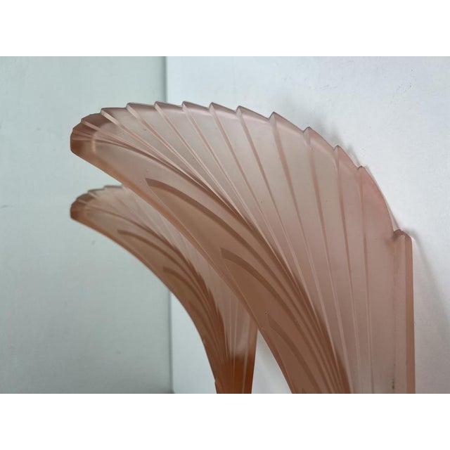 Art Deco French Geometric Frosted Glass Wall Sconces, 1930s, Set of 2 For Sale - Image 11 of 18