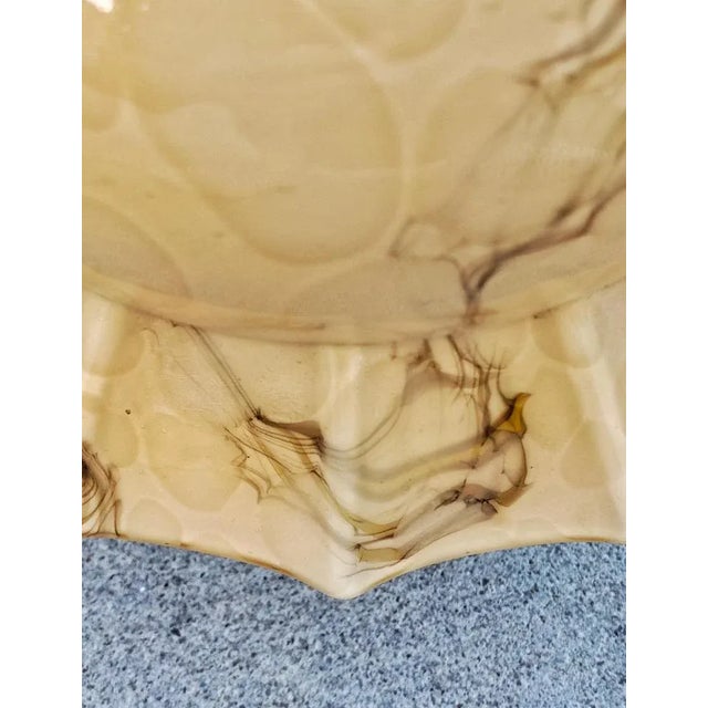 Art Deco Flush Mount or Sconce in Marble-Like Glass, Austria, 1930s For Sale - Image 3 of 8