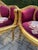 1960 French Louis XVI Burgundy Beech Velvet Sofa Set 3 PCS For Sale - Image 12 of 18