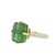 Contemporary Cushion Large Green Tourmaline Diamond Cocktail Compass Statement 18 Karat Yellow, Size 7 For Sale - Image 3 of 10