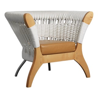 Sculptural Rope and Leather Lounge Chair by Driade, Italy, 1996 For Sale