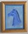 Cleo Plowden Horse Portrait Minimalism Art Deco Americana Abstract Blue Gray Original Oil Painting by Cleo Plowden For Sale - Image 4 of 8