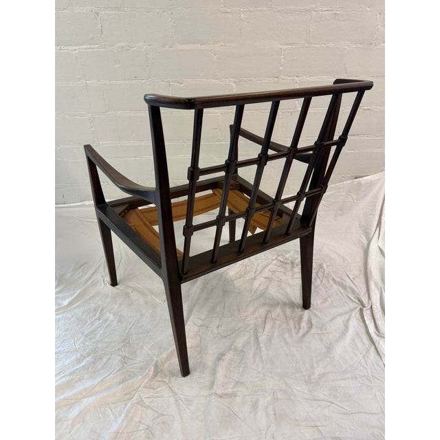 Vintage Chippendale Style Open Arm Lounge Chair Frame For Sale - Image 11 of 12