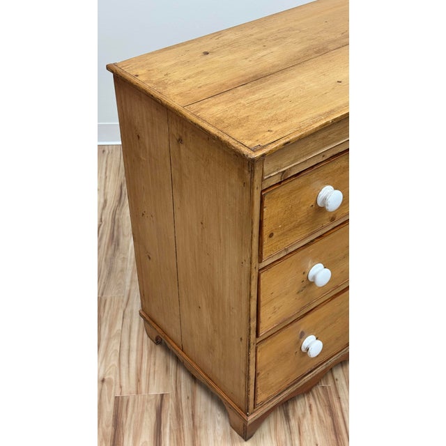 Antique English Pine Three Drawer Chest For Sale - Image 9 of 16