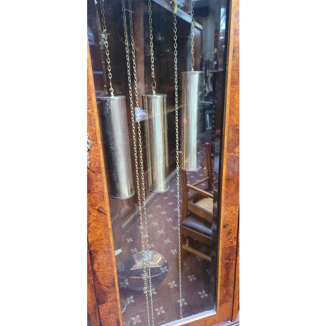 Auburn 1920s French Grandfather Clock Westminster Chime Louis XVI Kienzel Clock Maker For Sale - Image 8 of 10