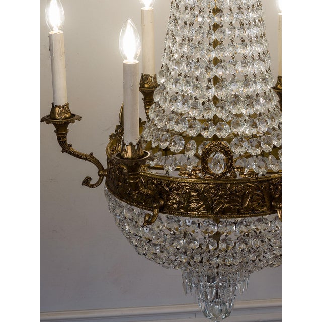 Empire Style Hot Air Balloon 6-Light Chandelier, 1960s For Sale - Image 9 of 14