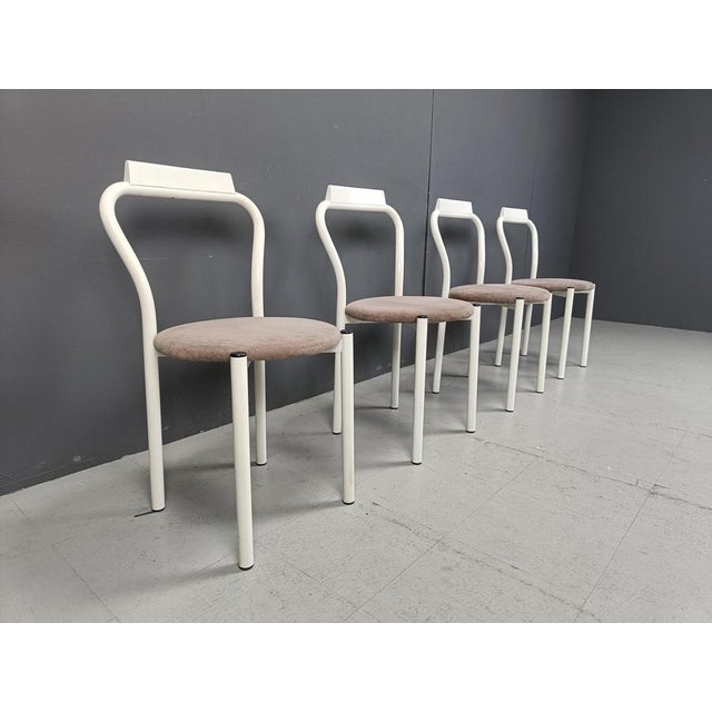 Metal Vintage Dining Chairs from Calligaris, 1980s, Set of 4 For Sale - Image 7 of 14