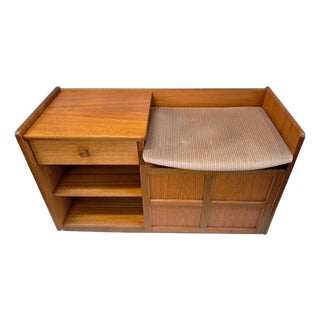 Mid-Century Modern Nathan Hallway Telephone Bench from Parker Knoll, 1970s For Sale