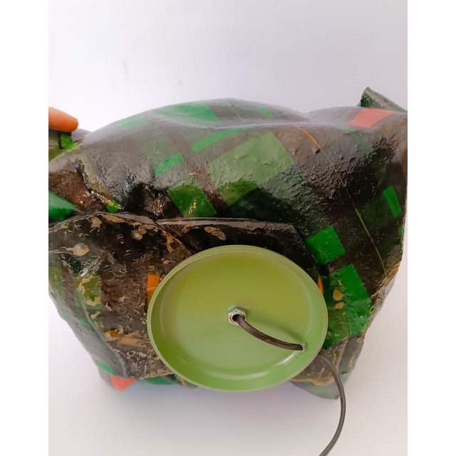 1970s Handkerchief Lamp in Resin and Tartan Fabric by Marzio Cecchi, 1970s For Sale - Image 5 of 9