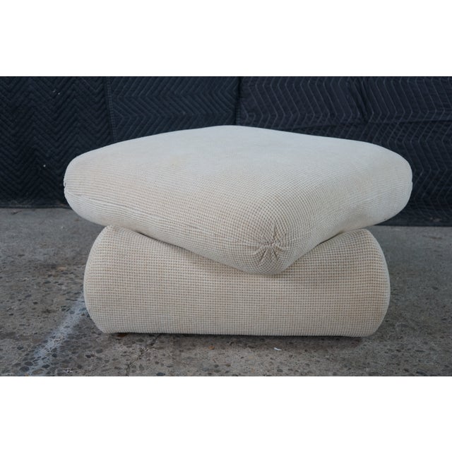 Jacques Charpentier 2 Jacques Charpentier Maison Jansen Stacked Pillow Ottomans Foot Stool Pouf MCM For Sale - Image 4 of 13