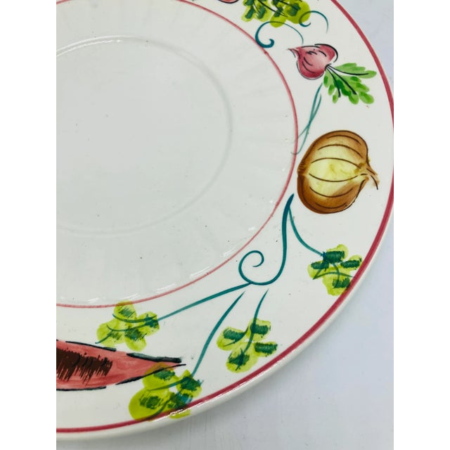 Contemporary Vegetable Print Serving Plate For Sale - Image 3 of 5