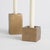 Solid rectangle forms in a cast aluminum, this set of 2 candleholders are made for the modern space. Finished in an...