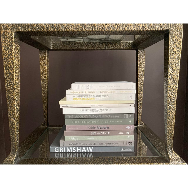 Fine Decorative Books With Textured, Fabric, and Smooth Hardcovers - White and Gray Book Stack Set of 13 For Sale - Image 4 of 15