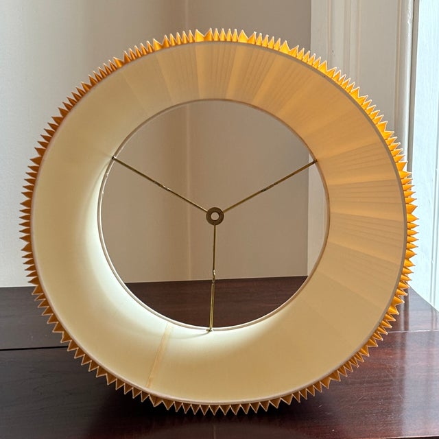 Mid-20th Century Gathered Knife Pleated Stiffel Lamp Shade For Sale In Baltimore - Image 6 of 12