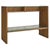 A 1970s Italian console crafted from richly grained cherry wood and topped with a clear glass surface. The frame is...