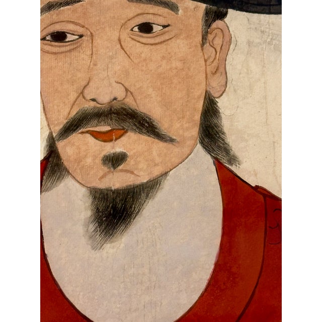 Early 19th Century Pair Large Korean Ancestral Portraits 18th/19 Century Joseon Dynasty For Sale - Image 5 of 18